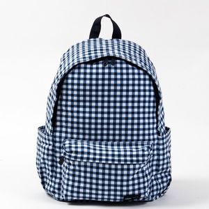 *NWT* Japanese brand Hapitas - Folding Backpack - Blue & White Gingham